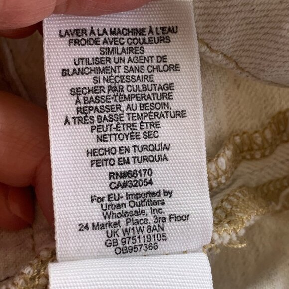 Free People Splendor In The Grass High-Waisted Denim Skirt Linen Blend Size 2 - Picture 8 of 10